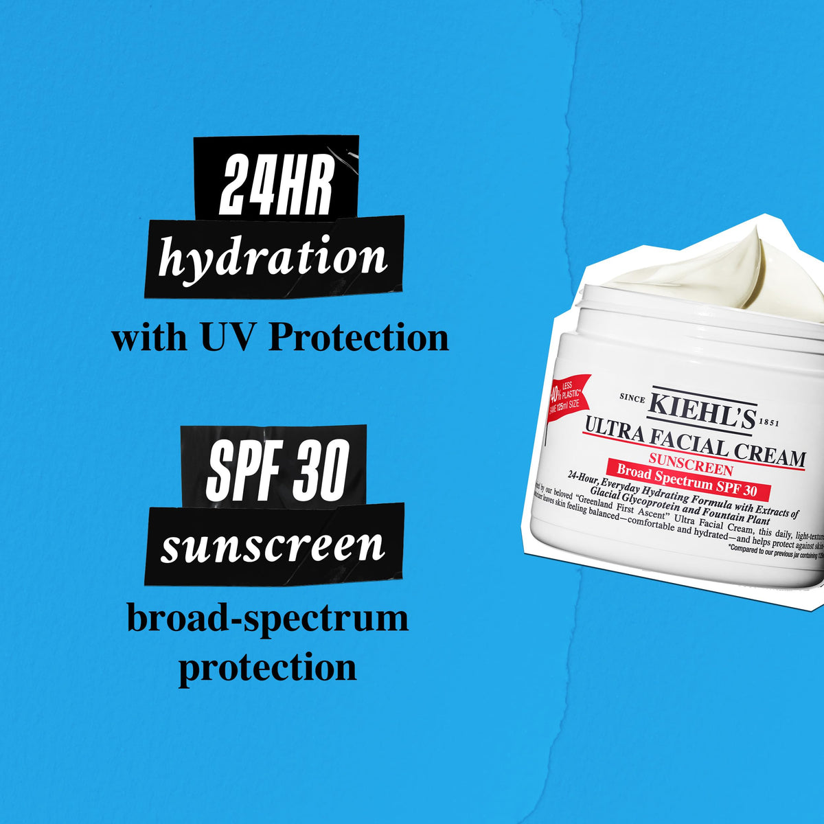 Kiehl's Ultra Facial Cream SPF 30 application on skin