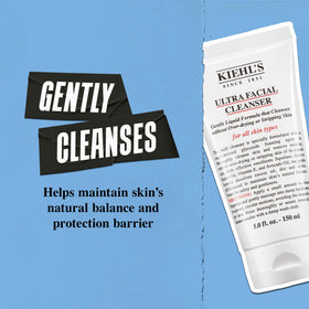 Kiehls Ultra Facial Cleanser 2.5 fl oz on bathroom counter