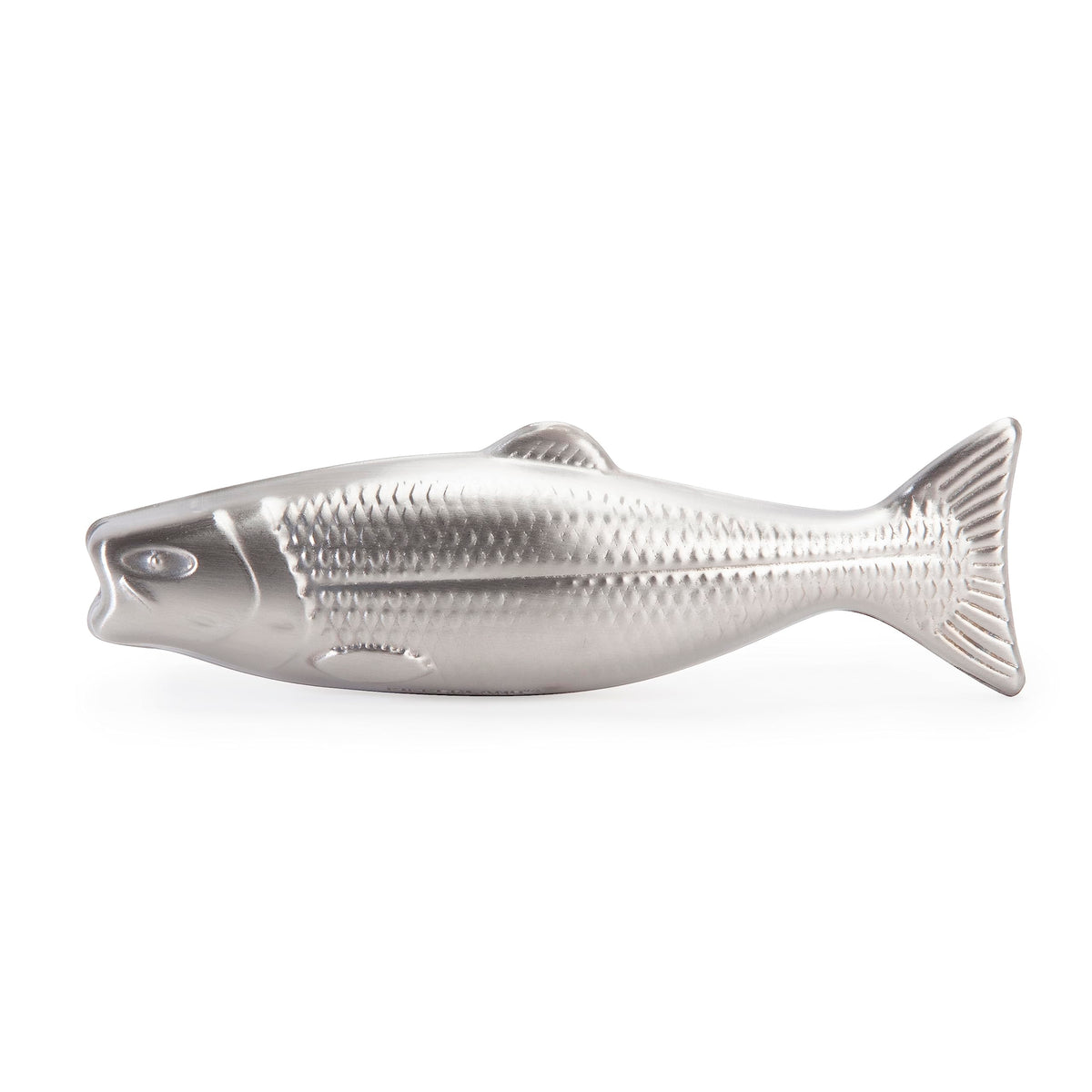 Kikkerland Fish Magic Soap stainless steel bar front view