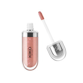 Kiko Milano 3D Hydra Lip Gloss 20 Chestnut front view with metallic cap