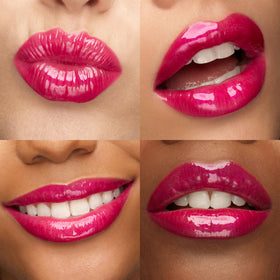Kiko Milano 3D Hydra Lip Gloss 23 Magenta texture on lips