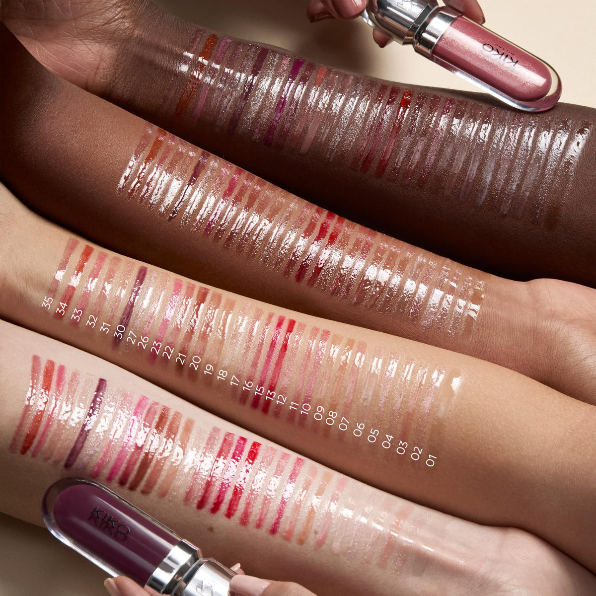 Kiko Milano 3D Hydra Lip Gloss in a makeup setting