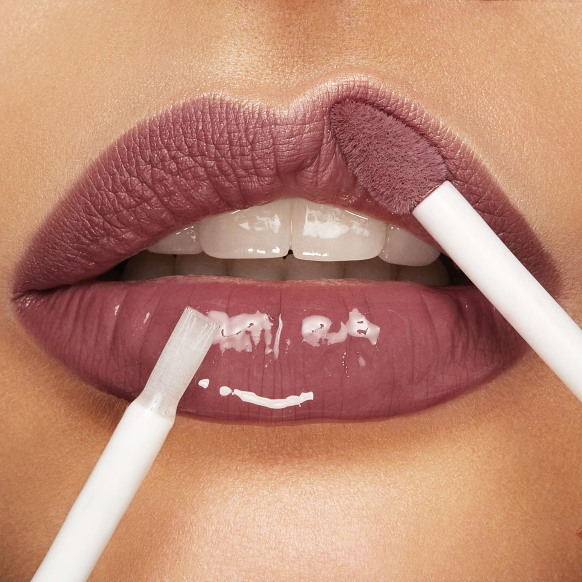 Kiko Milano Unlimited Double Touch Lipstick 120 in use on lips