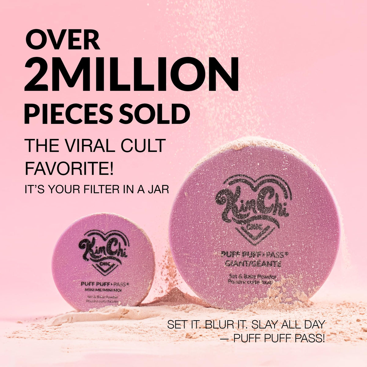 Kimchi Chic Puff Puff Pass Loose Setting Powder application on skin