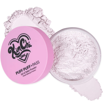 Kimchi Chic Puff Puff Pass Loose Setting Powder front view with packaging