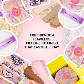 Kimchi Chic Puff Puff Pass Loose Setting Powder on a makeup table
