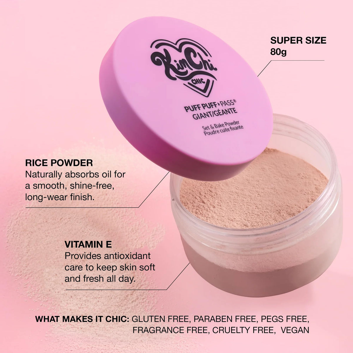 Kimchi Chic Puff Puff Pass Set 80g in use on model