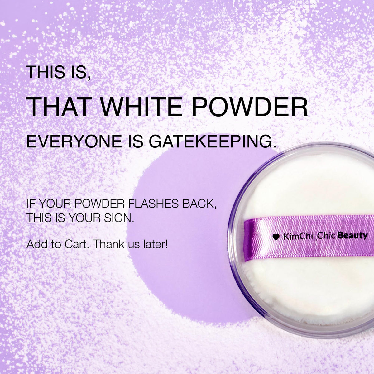 Kimchi Chic That White Powder Loose Setting Powder texture close-up