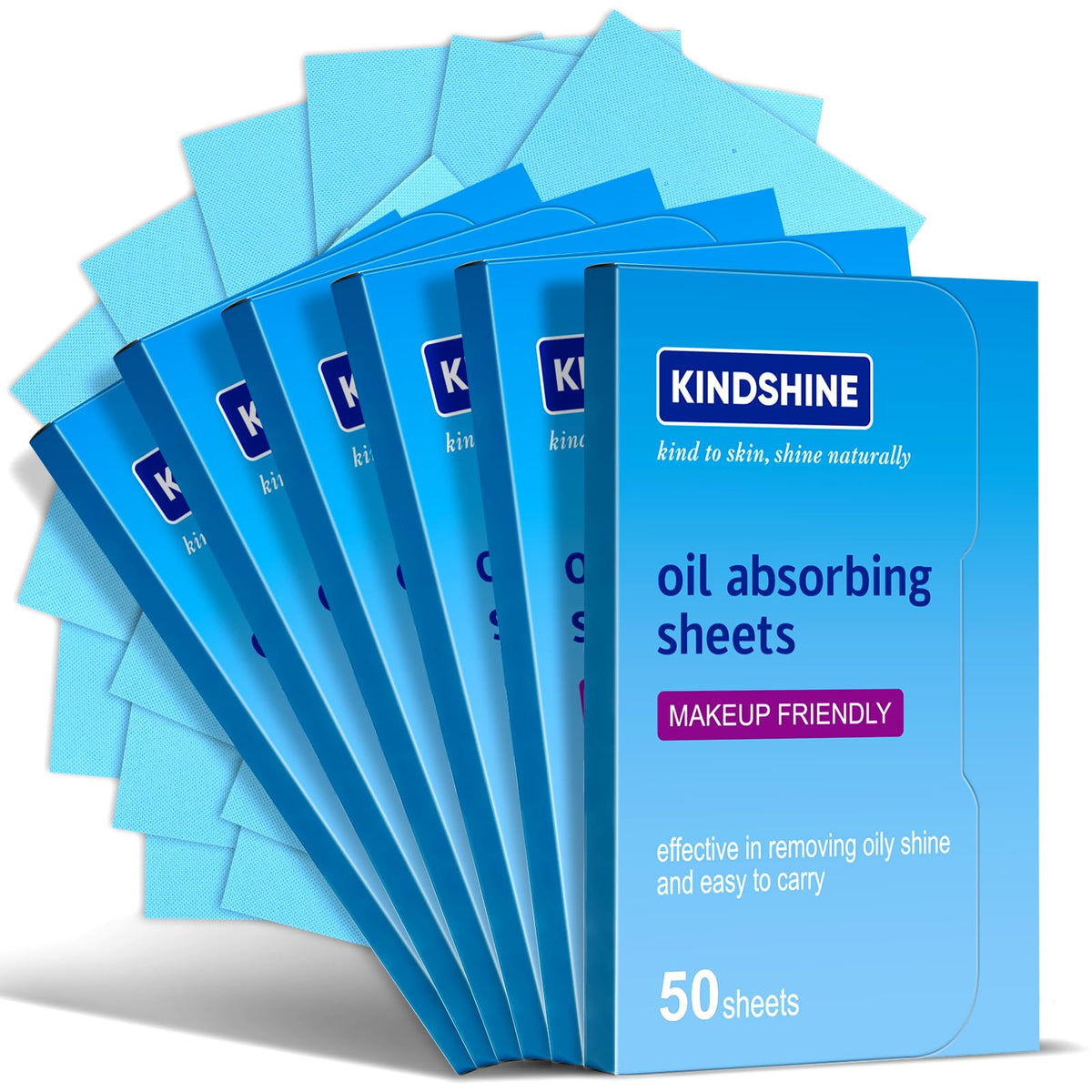 kindshine 300Pcs Oil Absorbing Sheets front view with packaging