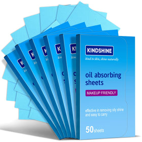 kindshine 300Pcs Oil Absorbing Sheets front view with packaging