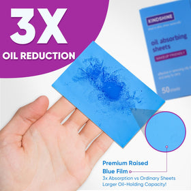 kindshine Oil Absorbing Sheets blue film close-up