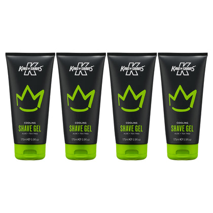 King of Shaves Cooling Shave Gel 4 x 175ML front view