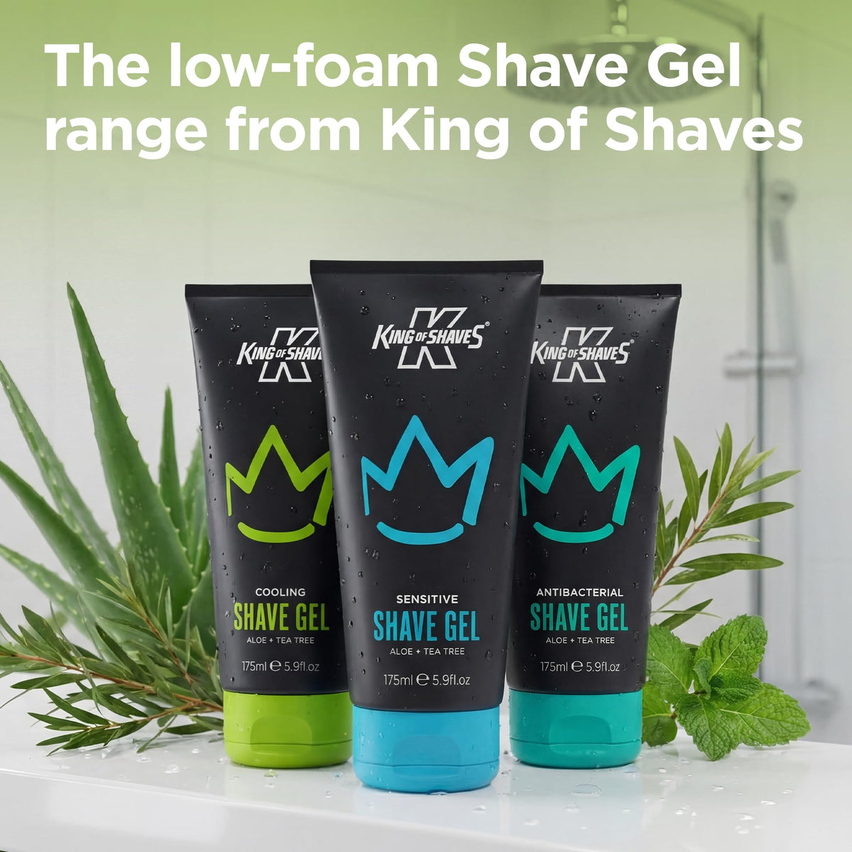 King of Shaves Cooling Shave Gel with aloe vera and tea tree