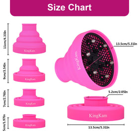 KingKam Hair Diffuser on a hair dryer