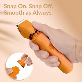 KINGTEE 5-in-1 Electric Bikini Trimmer lifestyle use in bathroom