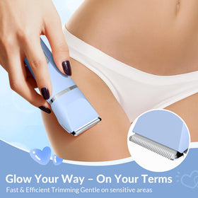 KINGTEE bikini trimmer being used in the shower