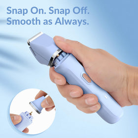 KINGTEE bikini trimmer close-up of ceramic blades