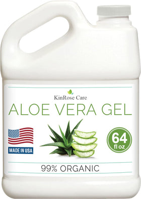 KinRose Care Aloe Vera Gel 64oz front view with packaging
