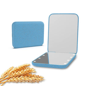 Kintion Pocket Mirror front view in blue with rounded edges