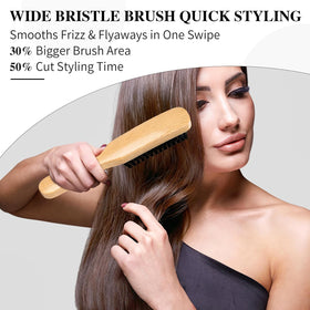 KIQJU hair brush set displayed with rat tail comb