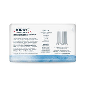 Kirk's Castile Bar Soap 4 oz bar close-up showing texture