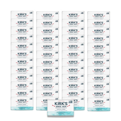 Kirk's Castile Bar Soap 48 Pack front view with packaging