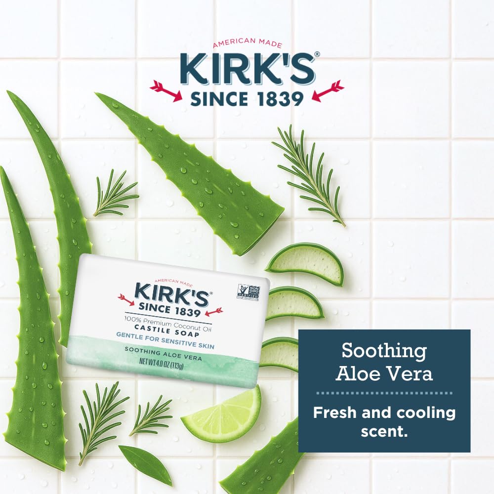 Kirk's Castile Bar Soap Aloe Vera with coconut oil