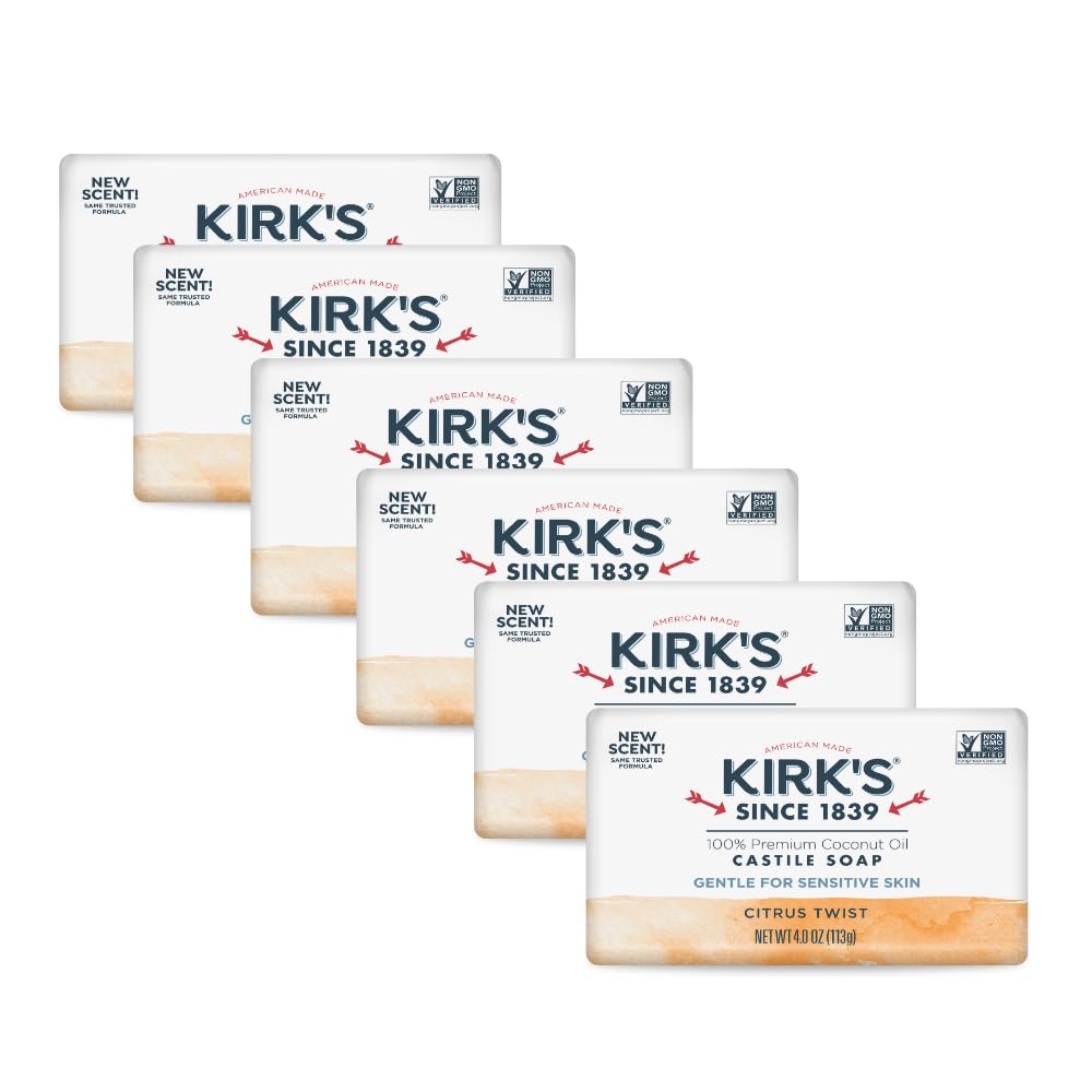Kirk's Castile Bar Soap Citrus Twist 4 oz front view