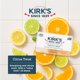 Kirk's Castile Bar Soap Citrus Twist ingredients list