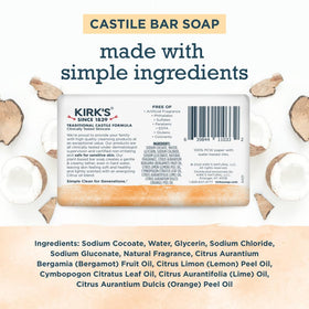 Kirk's Castile Bar Soap Citrus Twist packaging