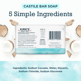 Kirk's Castile Bar Soap individual bar close-up