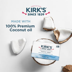 Kirk's Castile Bar Soap Original Fresh Scent 4 oz bar packaging