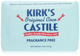 Kirk's Coco Castile Soap fragrance-free pack of 5 bars