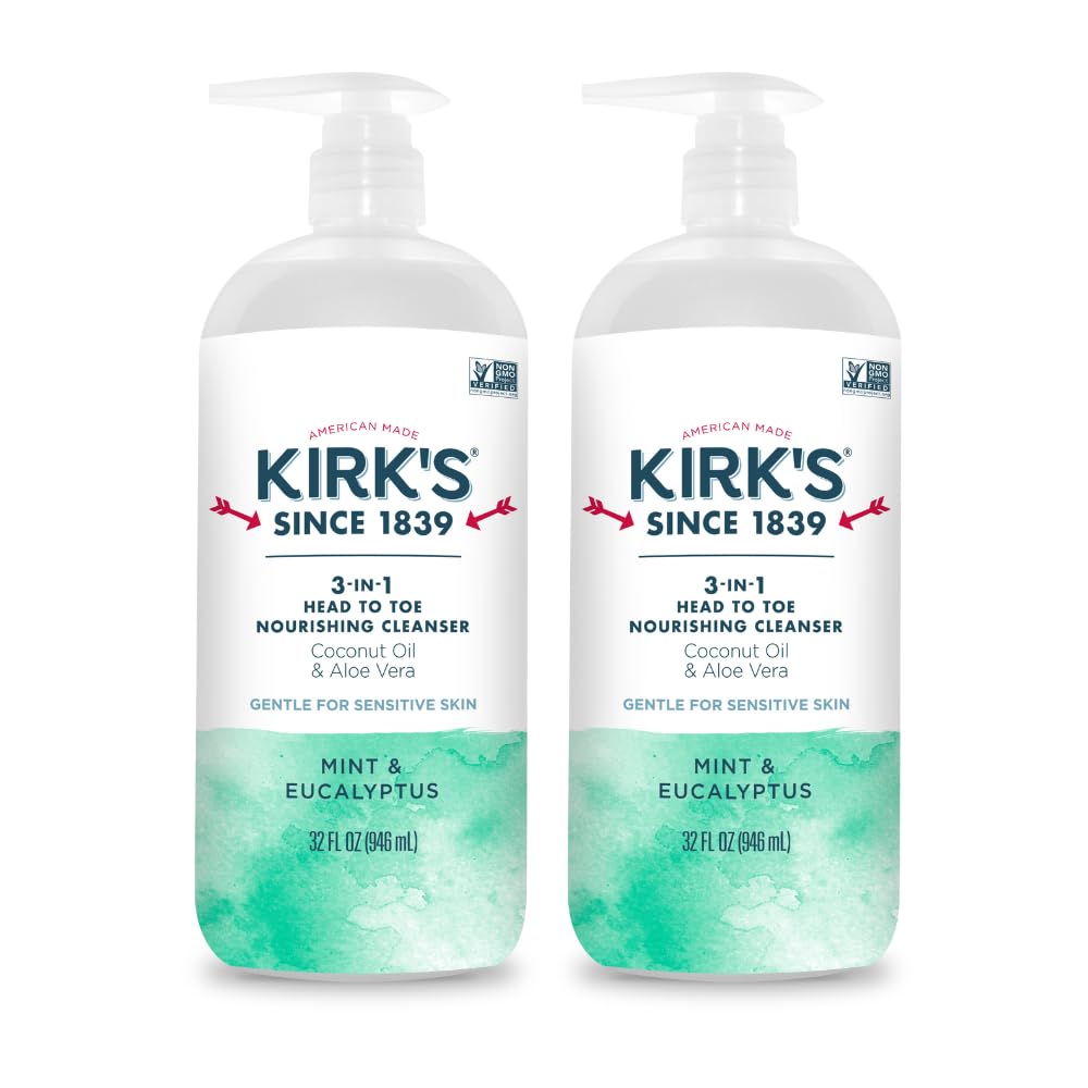 Kirk's Mint and Eucalyptus 3-in-1 Nourishing Cleanser front view