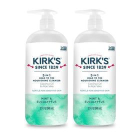 Kirk's Mint and Eucalyptus 3-in-1 Nourishing Cleanser front view