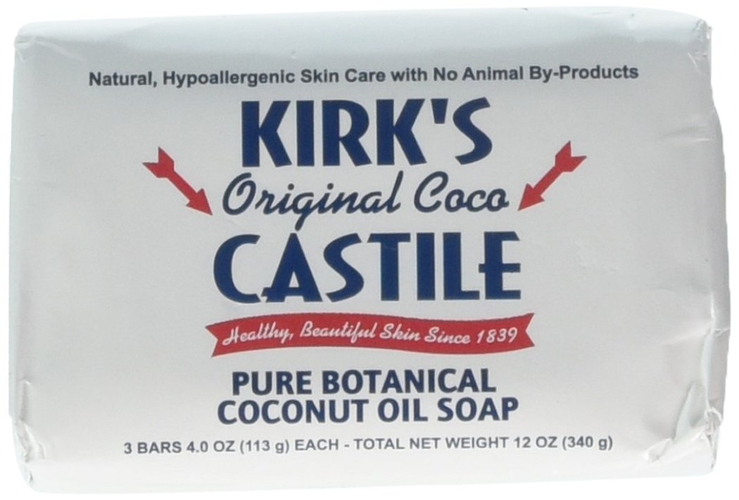 Kirk's Natural Castile Soap Original 4 Oz Pack of 3 front view