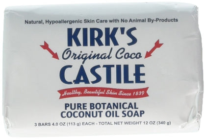 Kirk's Natural Castile Soap Original 4 Oz Pack of 3 front view