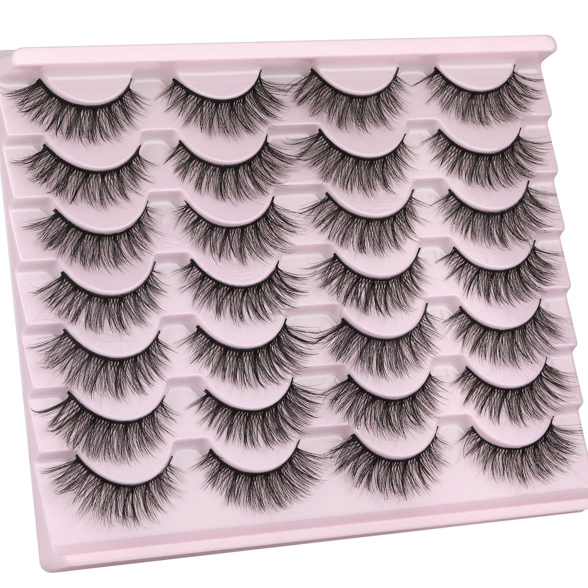 Kiromiro 14 pairs of cat eye false eyelashes in packaging