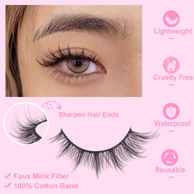 Kiromiro 14 pairs of wispy false eyelashes packaging