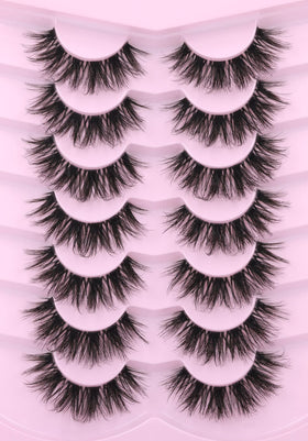 Kiromiro 18mm clear band false eyelashes front view
