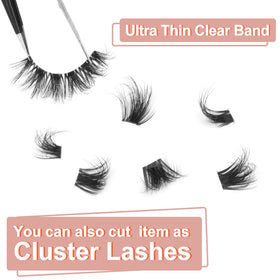 Kiromiro 18mm false eyelashes showing ultra thin band