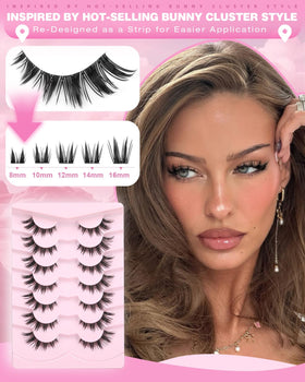 Kiromiro Bunny Lashes 15mm wispy cat eye style