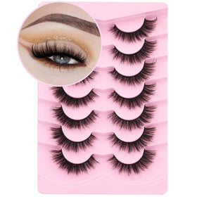Kiromiro Cat Eye False Eyelashes pack showing 7 pairs