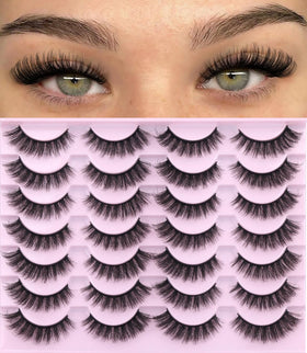 Kiromiro False Eyelashes D-Curl Faux Mink Lashes pack front view