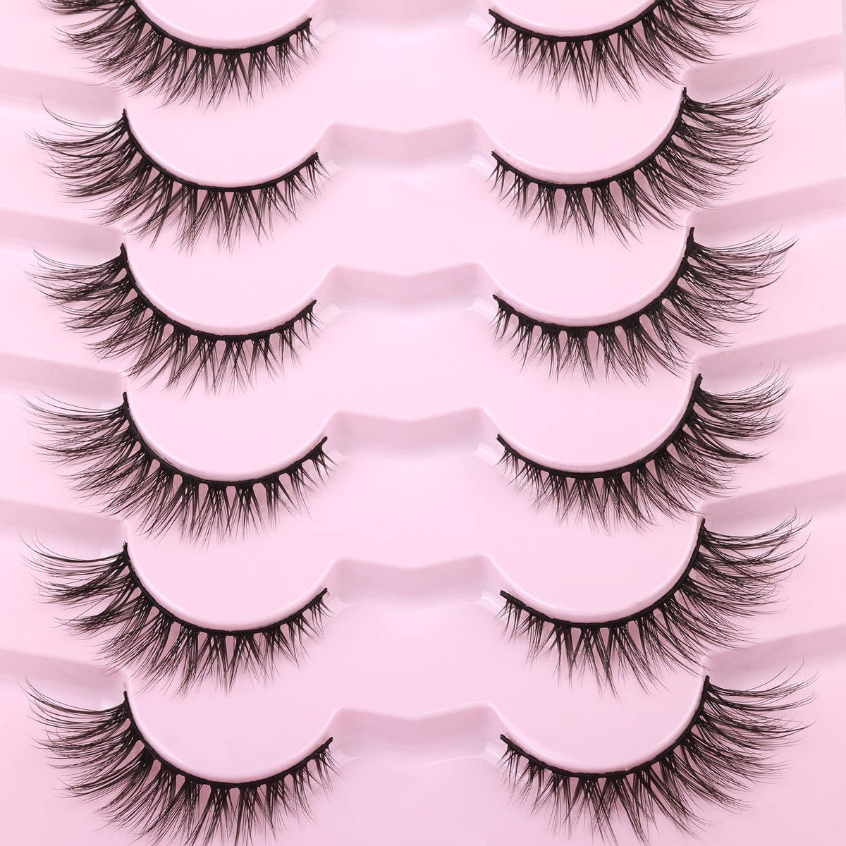 Kiromiro false eyelashes with soft cotton band on a white background