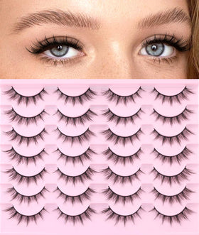 Kiromiro False Lashes Natural Look 16mm Cat Eye front view