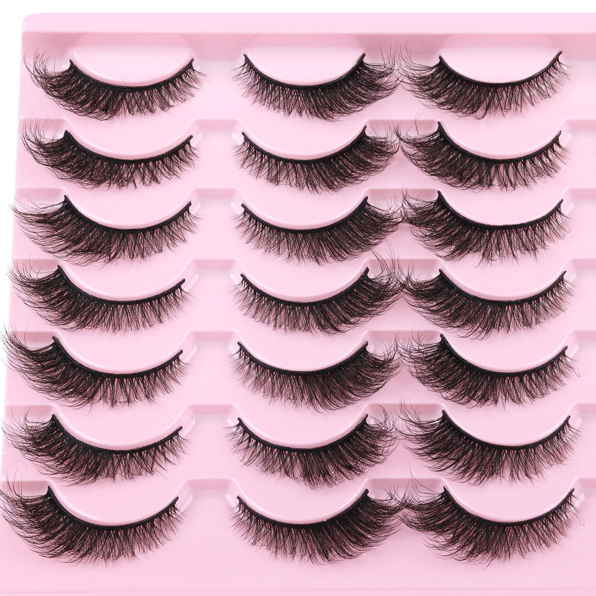Kiromiro Faux Mink False Lashes displayed with makeup tools
