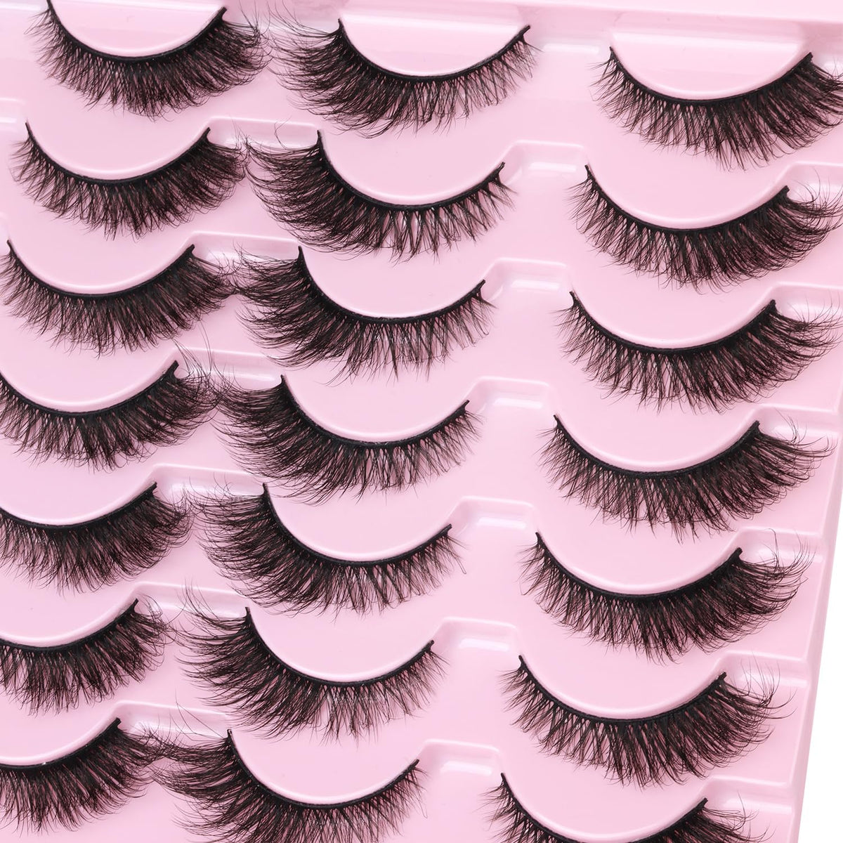Kiromiro Faux Mink False Lashes side view highlighting the volume