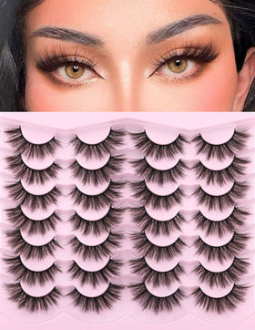 Kiromiro Faux Mink Lashes 3D Cat Eye design front view