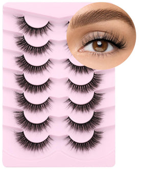 Kiromiro Faux Mink Lashes pack with 7 pairs in packaging